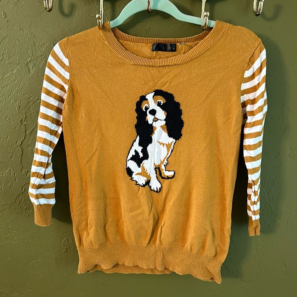 Cute Puppy Mustard Sweater